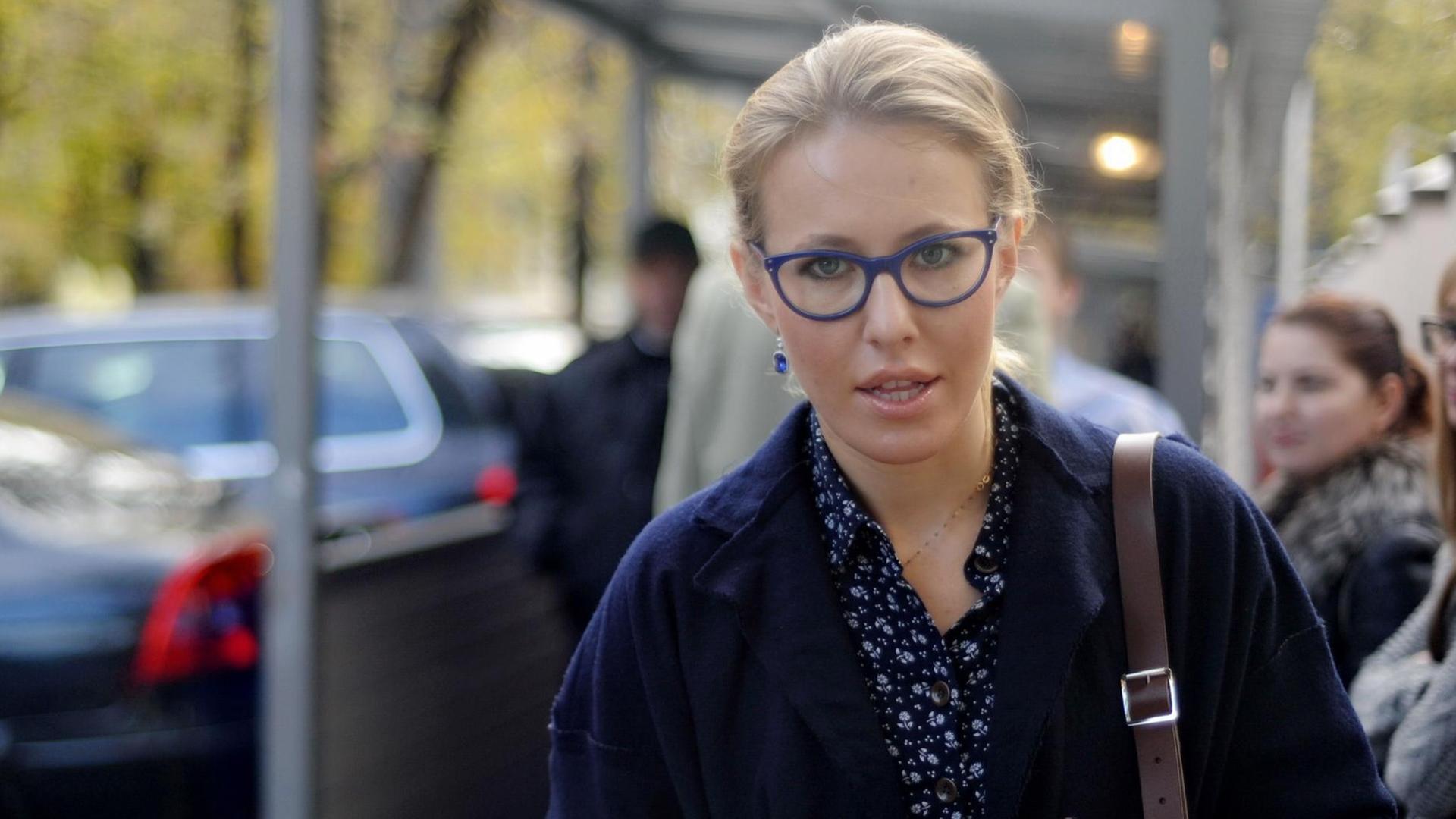 Die Fernsehmoderatorin Xenia Sobtschak Die Fernsehmoderatorin Xenia Sobtschak
