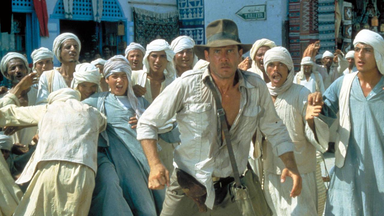 Eine Filmszene aus "Jäger des verlorenen Schatzes" mit Harrison Ford als Indiana Jones. Eine Filmszene aus "Jäger des verlorenen Schatzes" mit Harrison Ford als Indiana Jones.