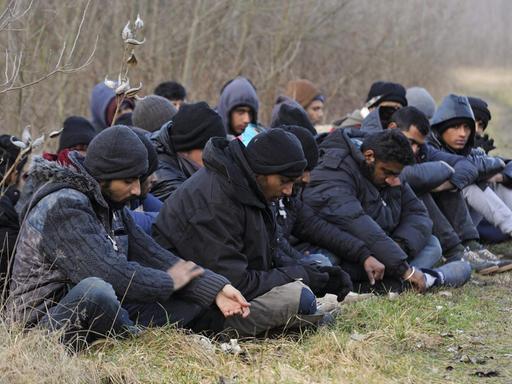 Die ungarische Polizei hat Flüchtlinge abgefangen, die über die Grenze aus Serbien einwandern wollten.