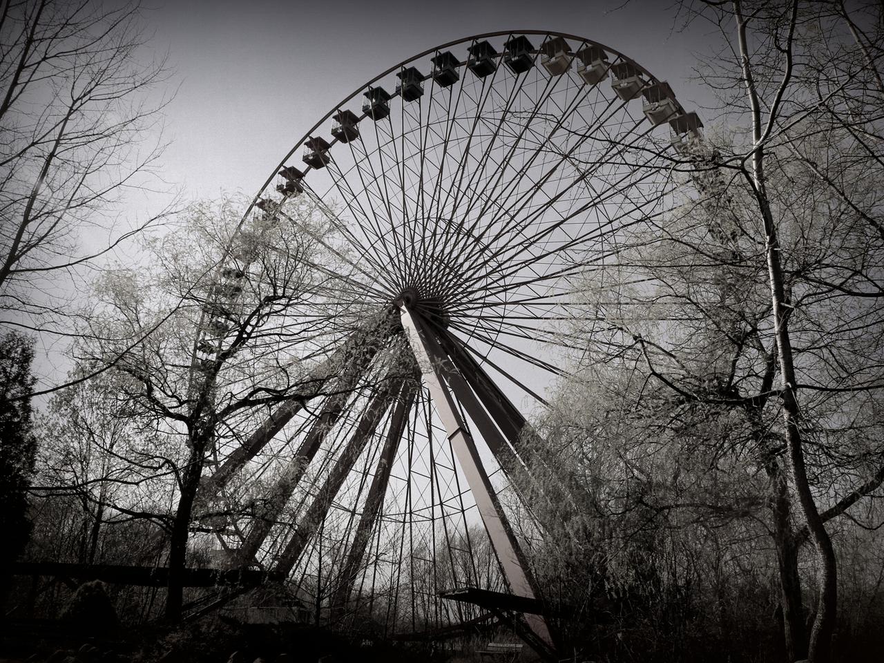 Das Riesenrad im Berliner Spreepark. Das Riesenrad im Berliner Spreepark.