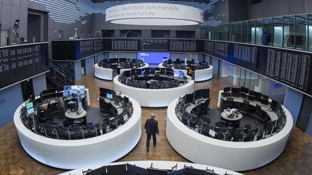 Blick in den Handelssaal der Börse in Frankfurt.