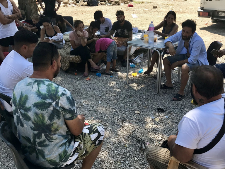 Ein Roma-Camp am Stadtrand von Rom