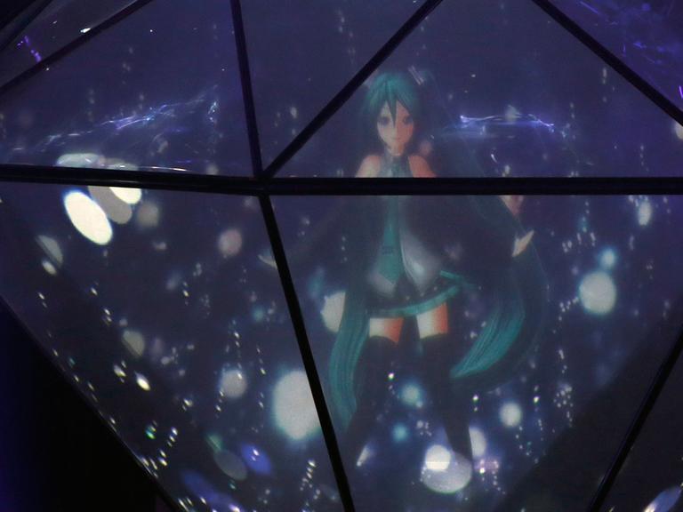 Die virtuelle Sängerin Hatsune Miku bei den MTV Music Awards in ihrem Heimatland Japan.