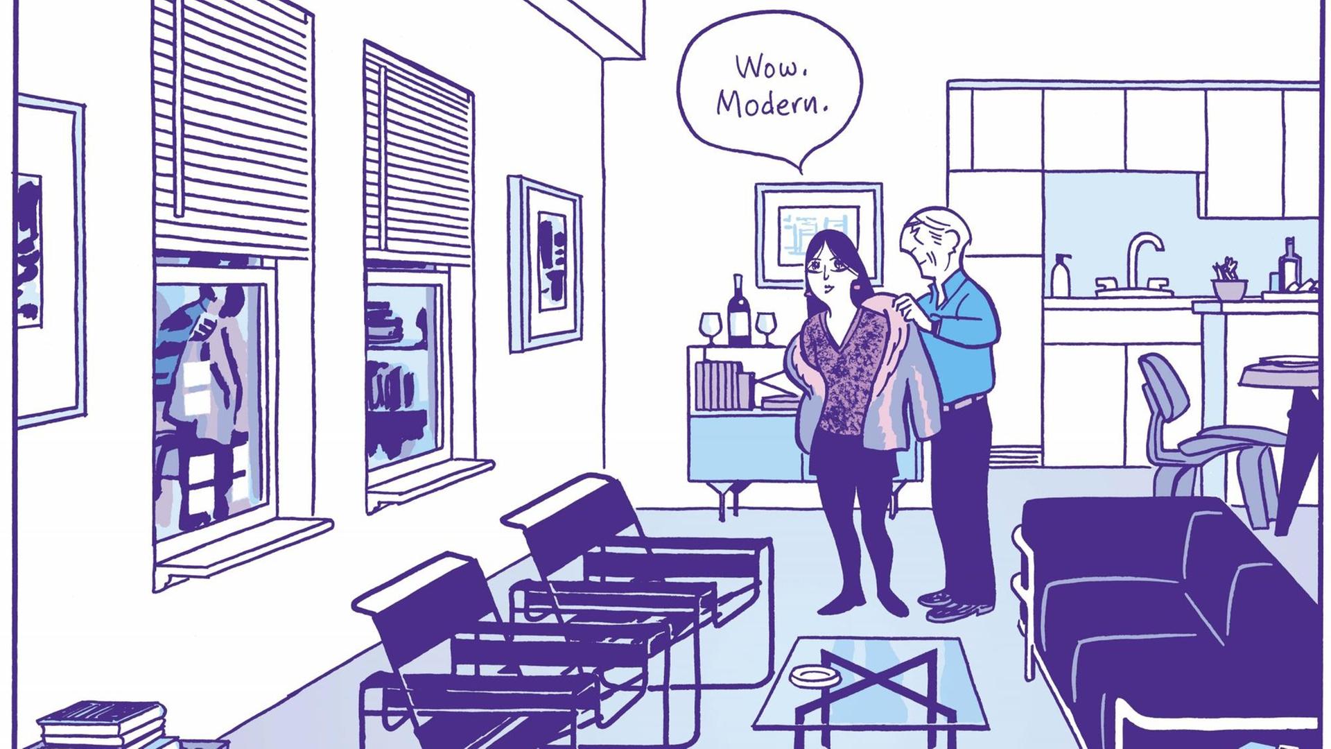 Auf dem Bild ist ein Ausschnitt aus David Mazzucchellis' Comic "Asterios Polyp" zu sehen. Auf dem Bild ist ein Ausschnitt aus David Mazzucchellis' Comic "Asterios Polyp" zu sehen.