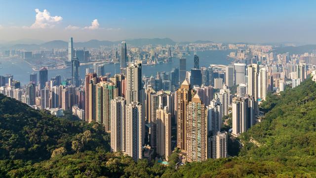 Blick auf Hongkong