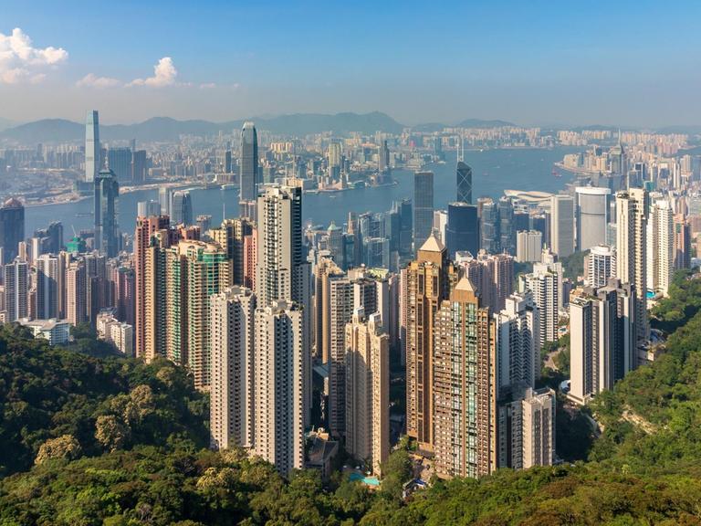 Blick auf Hongkong