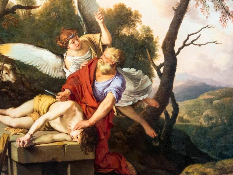 Das Gemälde "Das Opfer des Abraham" von Laurent de la Hyre aus dem 17. Jahrhundert zeigt Abraham, der von einem Engel daran gehindert wird, seinen Sohn Isaak zu opfern.