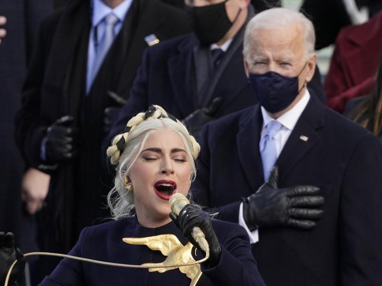 Lady Gaga bei der Amtseinführung von US-Präsident Joe Biden