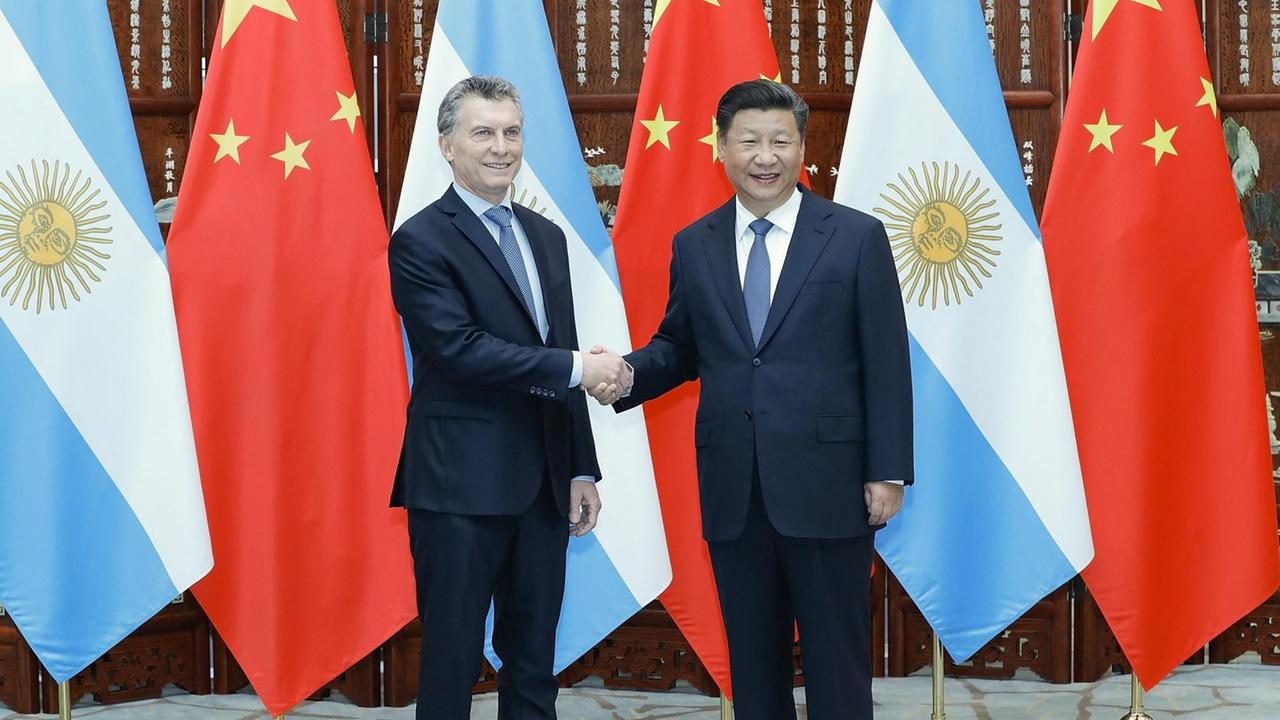 Auf dem G20-Gipfel in Hangzhou: Argentiniens Präsident Mauricio Macri und Chinas Staatspräsident Xi Jinping