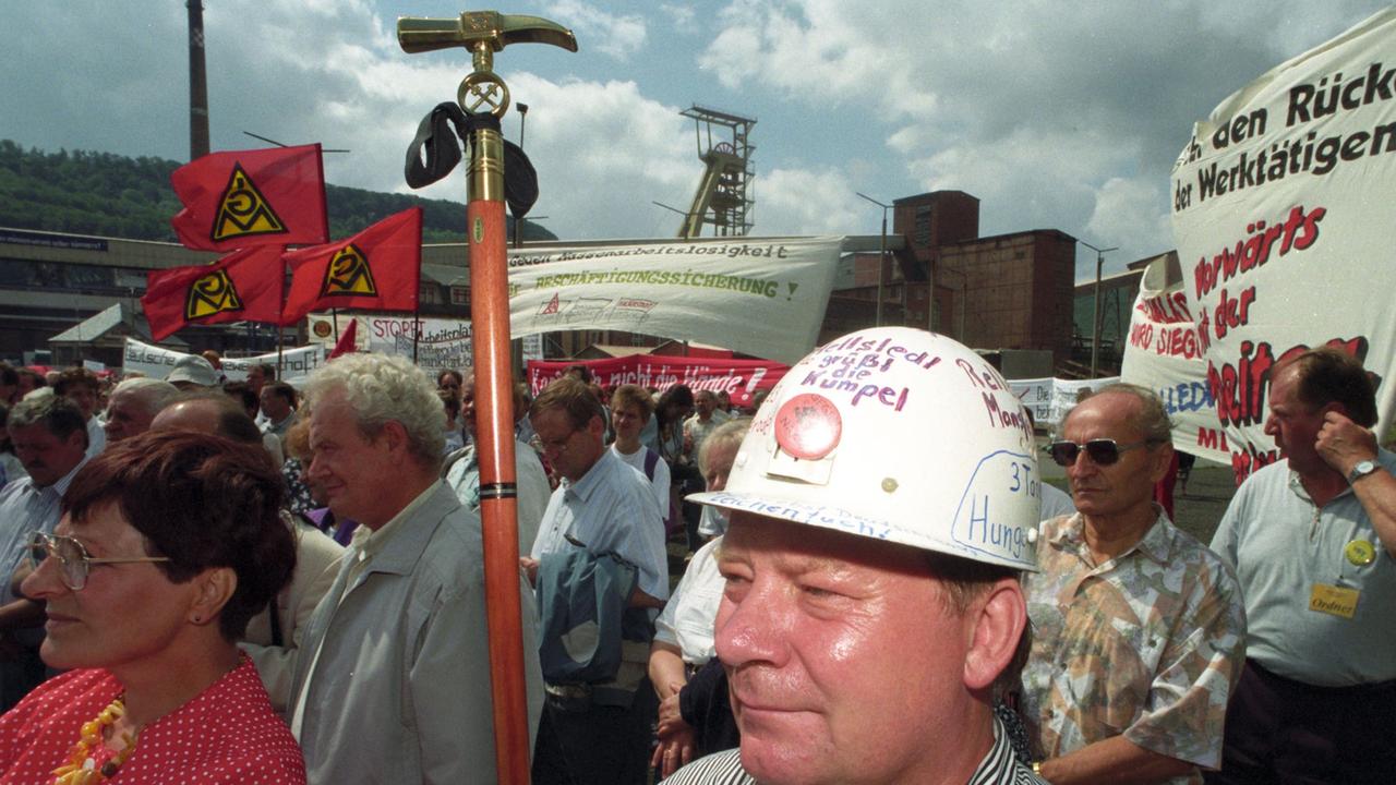 Demonstration in Bischofferode im August 1993 Demonstration in Bischofferode im August 1993