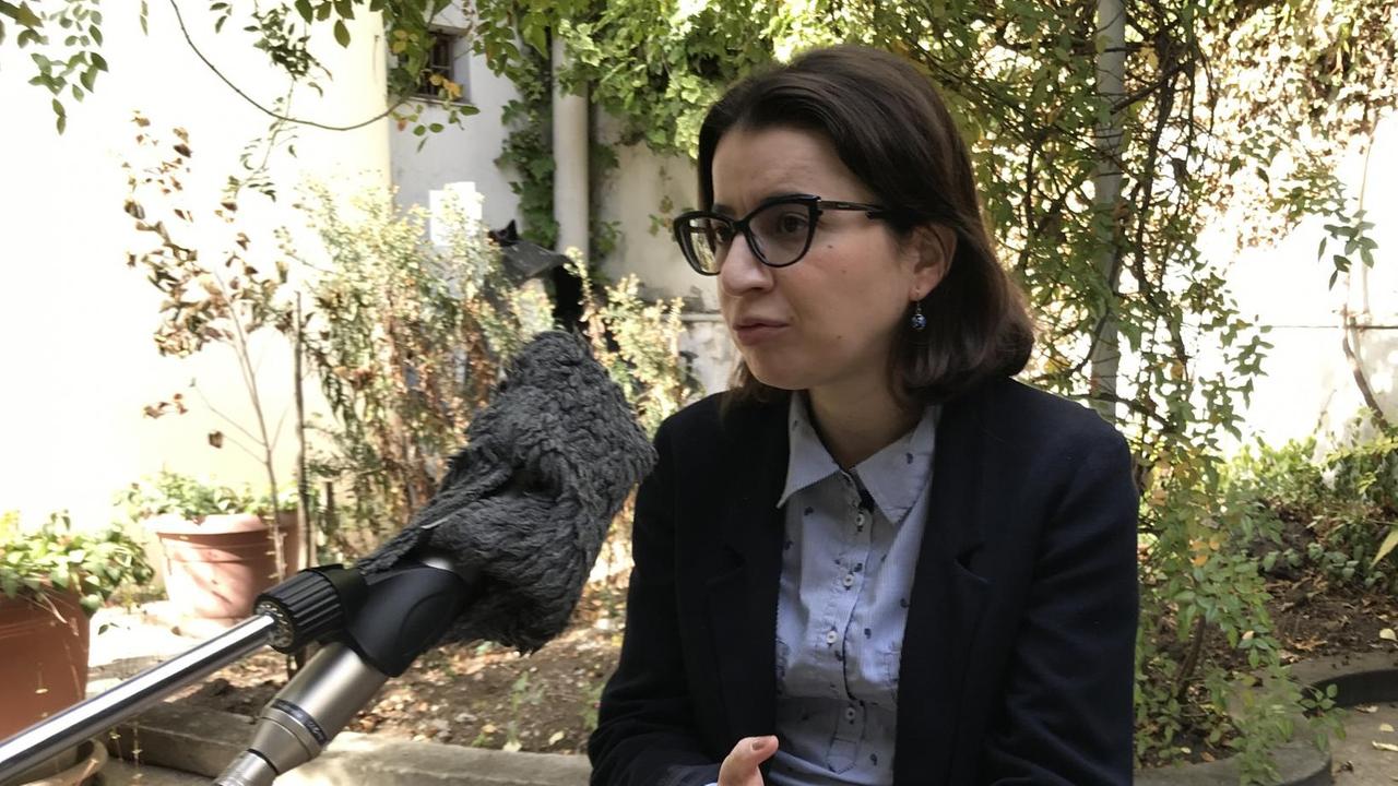Elene Nizharadze von ISFED, einer unabhängigen georgischen Wahlbeobachterorganisation
