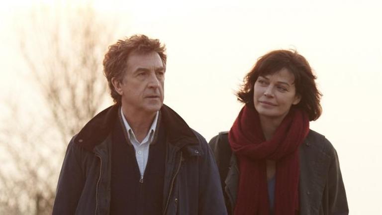 François Cluzet und Marianne Denicourt als Landarztkollegen in Chaussy François Cluzet und Marianne Denicourt als Landarztkollegen in Chaussy