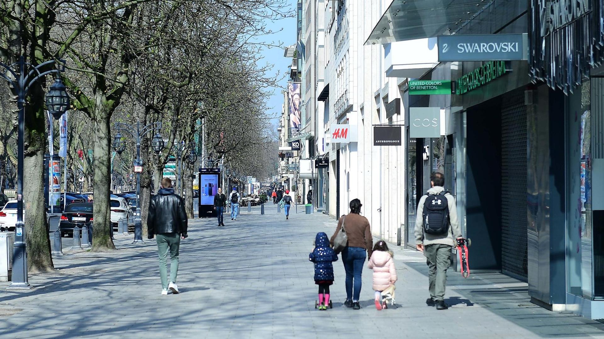 Menschenleere Kö in Düsseldorf Menschenleere Kö in Düsseldorf