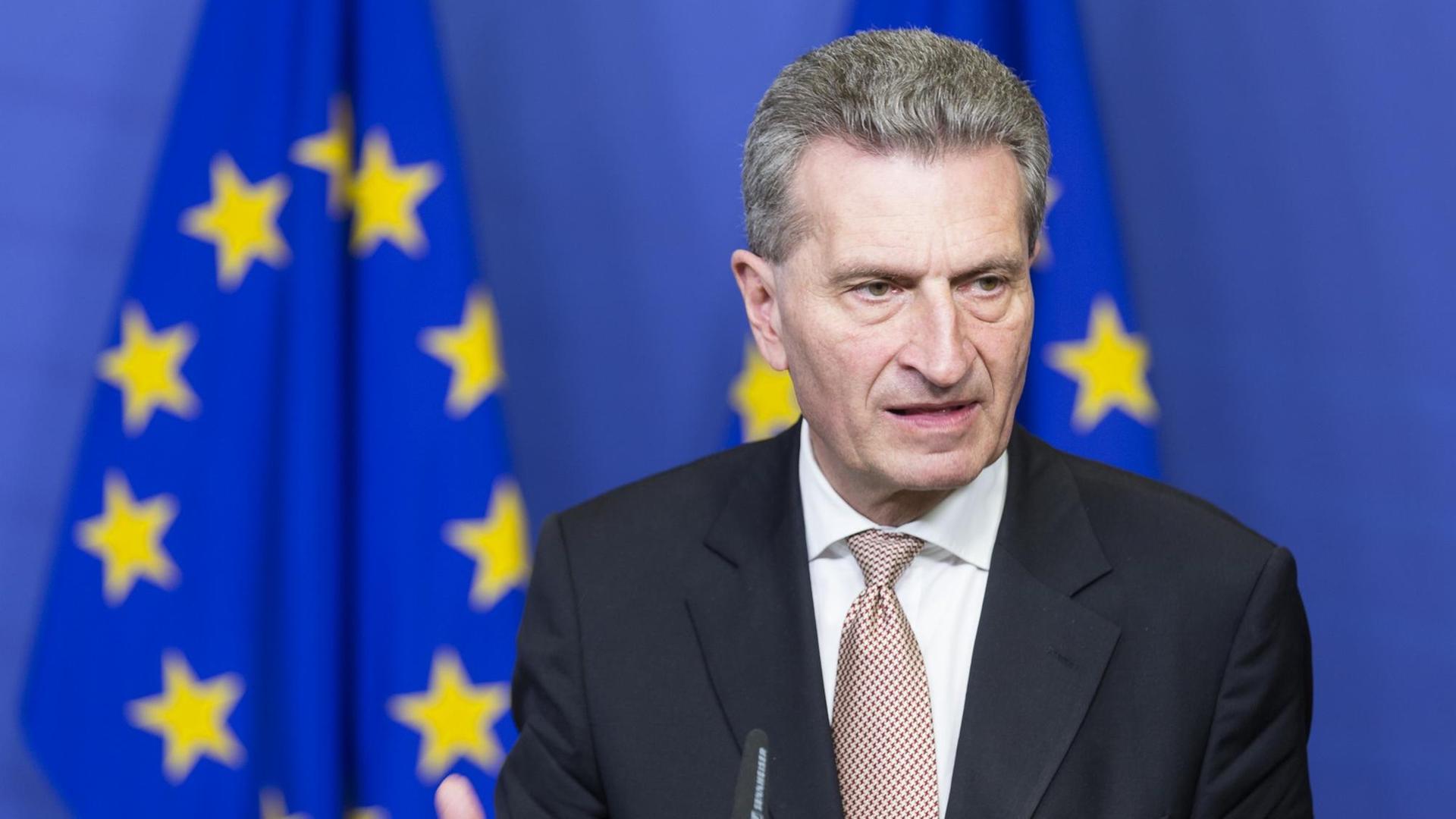 Günther Oettinger, EU-Kommissar für Digitale Wirtschaft und Gesellschaft, CDU Günther Oettinger, EU-Kommissar für Digitale Wirtschaft und Gesellschaft, CDU