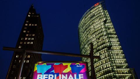Berlinale-Plakate am Potsdamer Platz am 29. Januar 2014