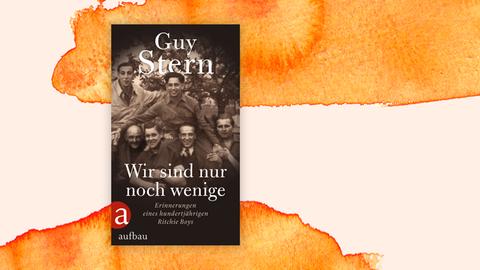 Cover der Autobiografie "Wir sind nur noch wenige" von Guy Stern. Das Cover zeigt ein sepiafarbenes historisches Foto einer gut gelaunt wirkenden Gruppe junger Männer. Darauf stehen in weißer Schrift Autor und Titel.
