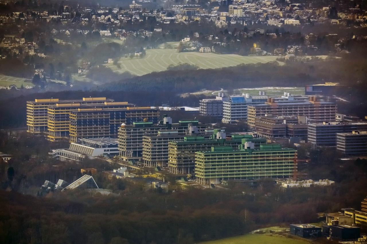 Luftansicht des Campus der Ruhr-Universität Bochum in Nordrhein-Westfalen