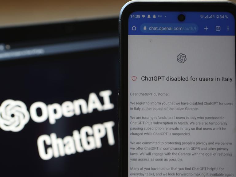Die Künstliche Intelligenz ChatGPT ist in Italien gesperrt.