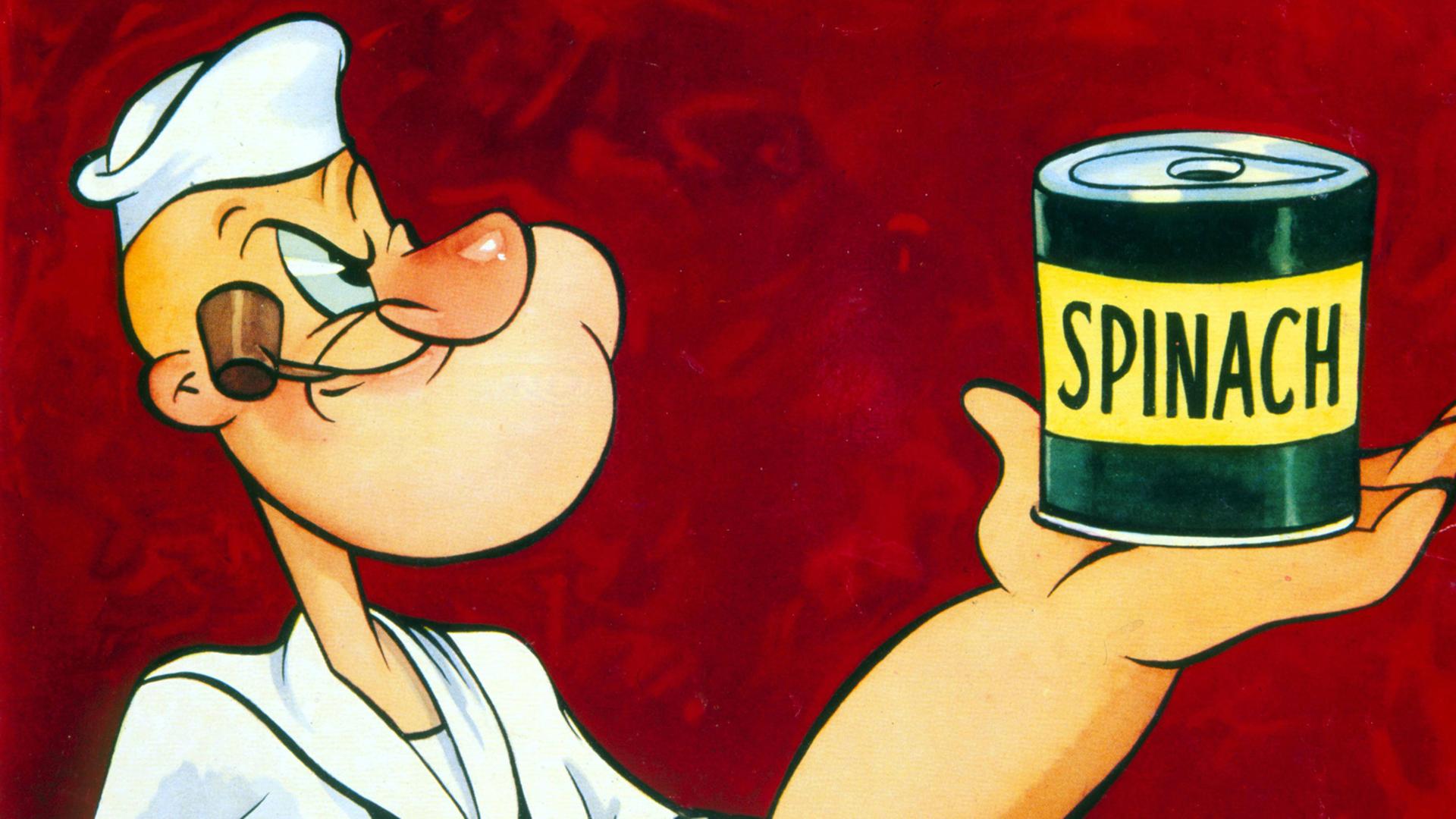 Werbe-Spots in den USA – neben Sport und Comics am häufigsten im Programm-Muster. Zu Sehen: Comic-Figur Popey mit Spinatdose. Werbe-Spots in den USA – neben Sport und Comics am häufigsten im Programm-Muster. Zu Sehen: Comic-Figur Popey mit Spinatdose.
