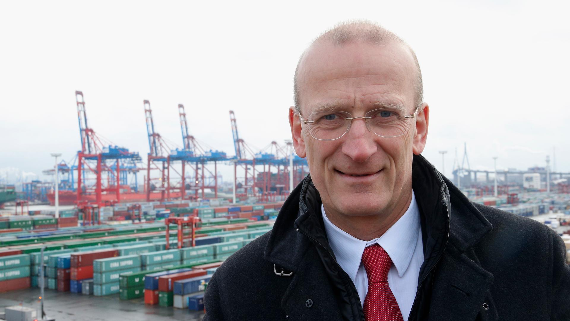 Der Chef des Unternehmerverbands Hafen Hamburg, Gunther Bonz Der Chef des Unternehmerverbands Hafen Hamburg, Gunther Bonz