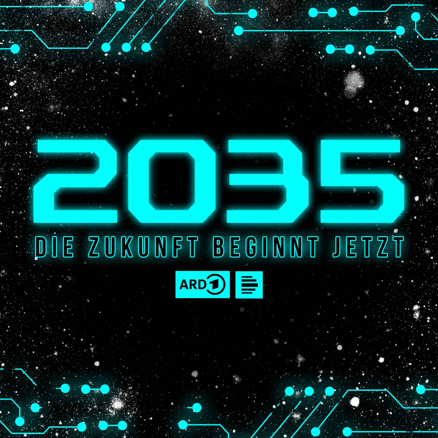 Visual des Hörspiel-Podcasts von ARD und Deutschlandradio "2035 – Die Zukunft beginnt jetzt" Visual des Hörspiel-Podcasts von ARD und Deutschlandradio "2035 – Die Zukunft beginnt jetzt"