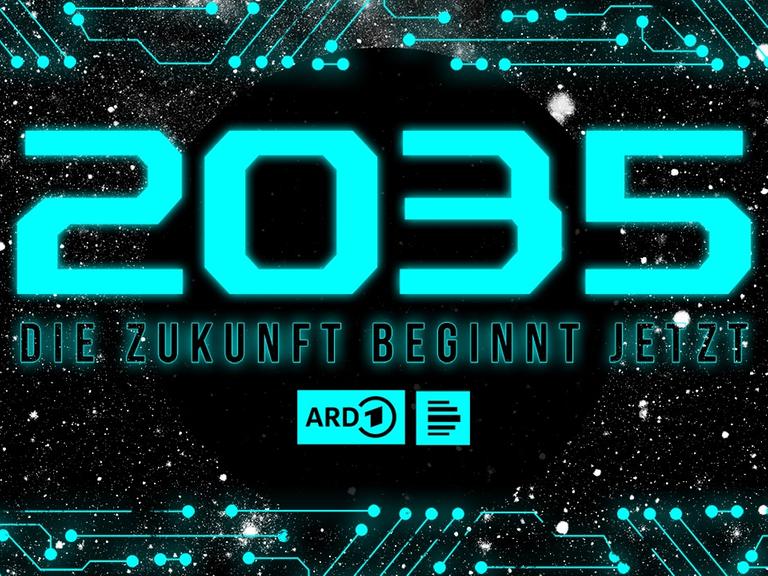 Visual des Hörspiel-Podcasts von ARD und Deutschlandradio "2035 – Die Zukunft beginnt jetzt"