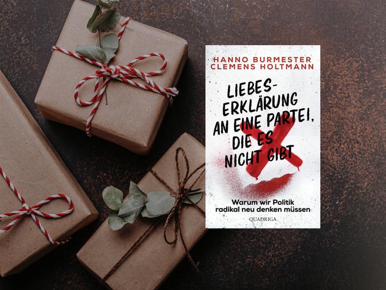 Buchcover von  Hanno Burmester, Clemens Holtmann:
"Liebeserklärung an eine Partei, die es nicht gibt", Quadriga Verlag, 2021.