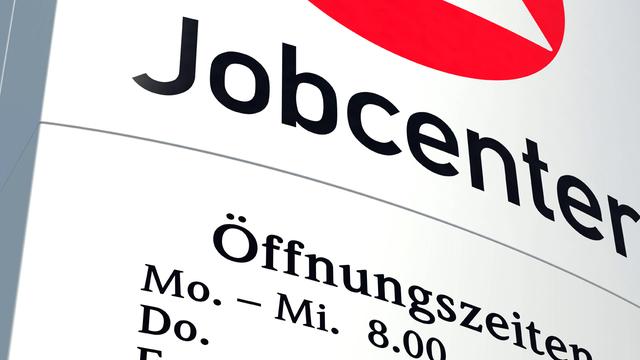 Schild Jobcenter Detailbild von Jobcenter-Schild. *** Jobcenter sign detail picture of Jobcenter sign 
