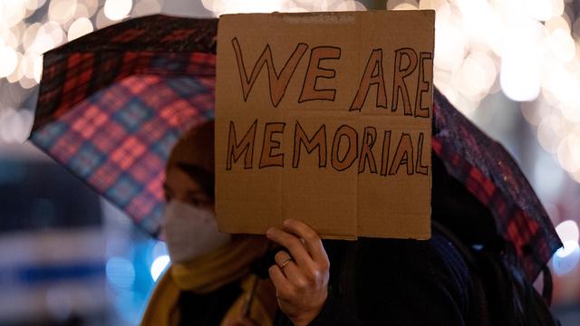 Kundgebung gegen Auflösung von Memorial