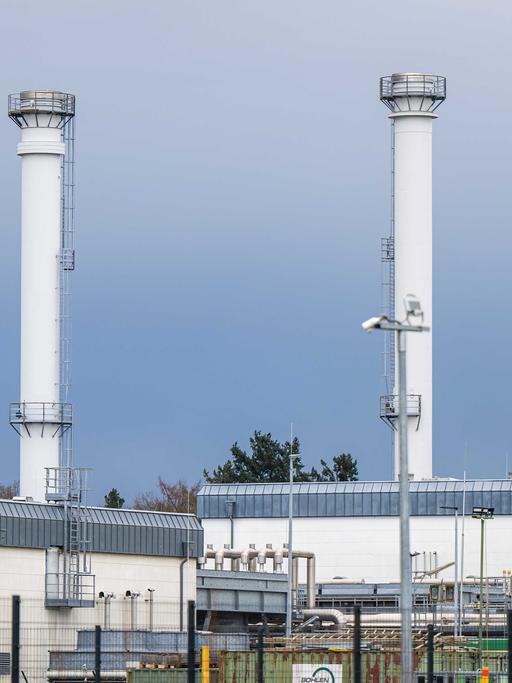 Die Anlage des Erdgasspeichers (Astora GmbH) in Rehden. Es handelt sich dabei um den größten deutschen Gasspeicher. 