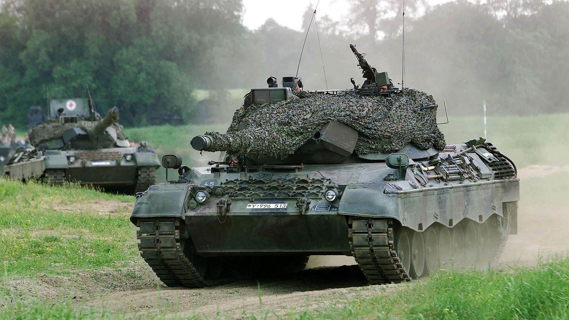Panzer des Typs Leopard 1. Panzer des Typs Leopard 1.