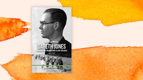Das Cover von Miroslaw Wleklys Buch "Gareth Jones. Chronist der Hungersnot in der Ukraine 1932-1933" zeigt eine schwarzweiße Profilaufnahme von Gareth Jones mit streng gescheitelter Frisur.