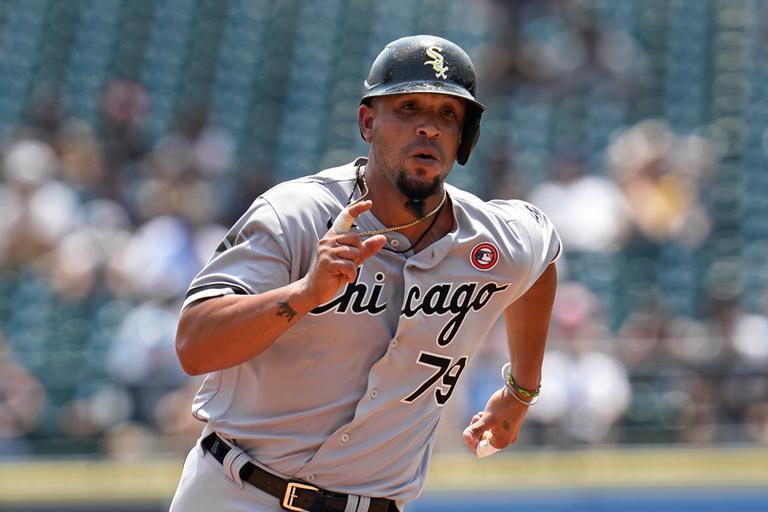 José Abreu von den Chicago White Sox während eines Baseballspiels José Abreu von den Chicago White Sox während eines Baseballspiels