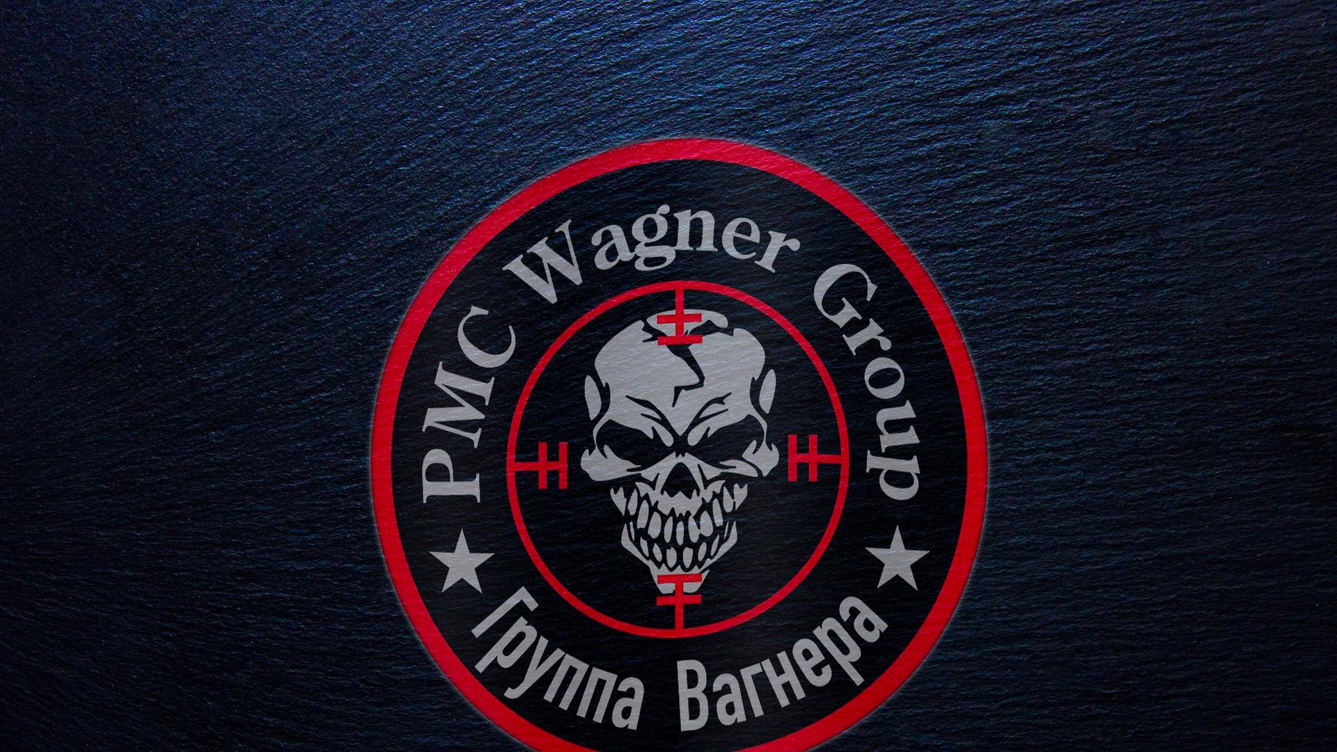 Das Logo des russischen privaten Sicherheits- und Militärunternehmens Wagner Gruppe Das Logo des russischen privaten Sicherheits- und Militärunternehmens Wagner Gruppe