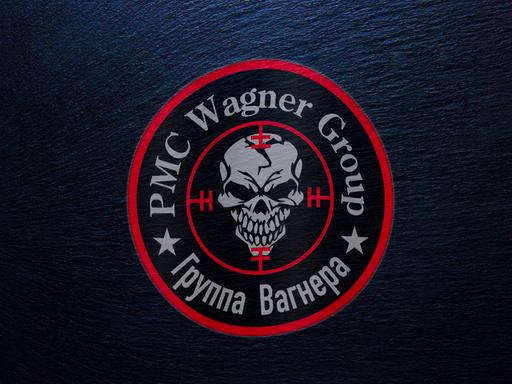 Das Logo des russischen privaten Sicherheits- und Militärunternehmens Wagner Gruppe 