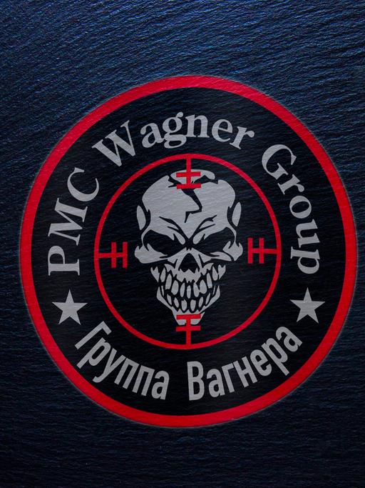 Das Logo des russischen privaten Sicherheits- und Militärunternehmens Wagner Gruppe 
