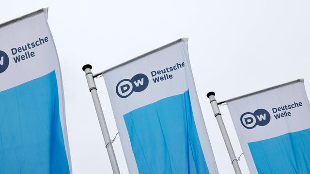 Das Logo der Deutschen Welle (DW) 