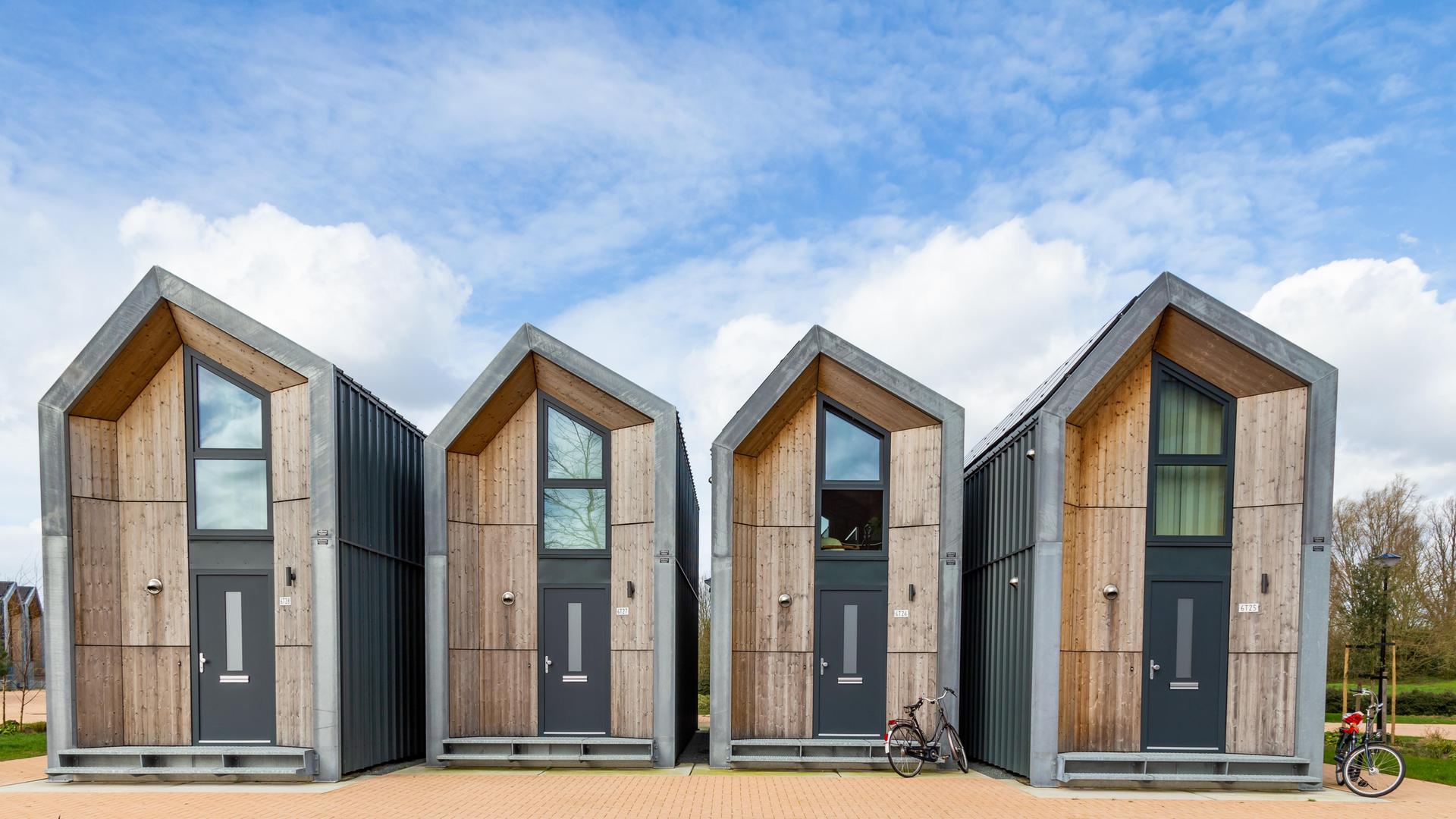 Tiny houses in den Niederlanden. Viel Holz statt Beton. Tiny houses in den Niederlanden. Viel Holz statt Beton.