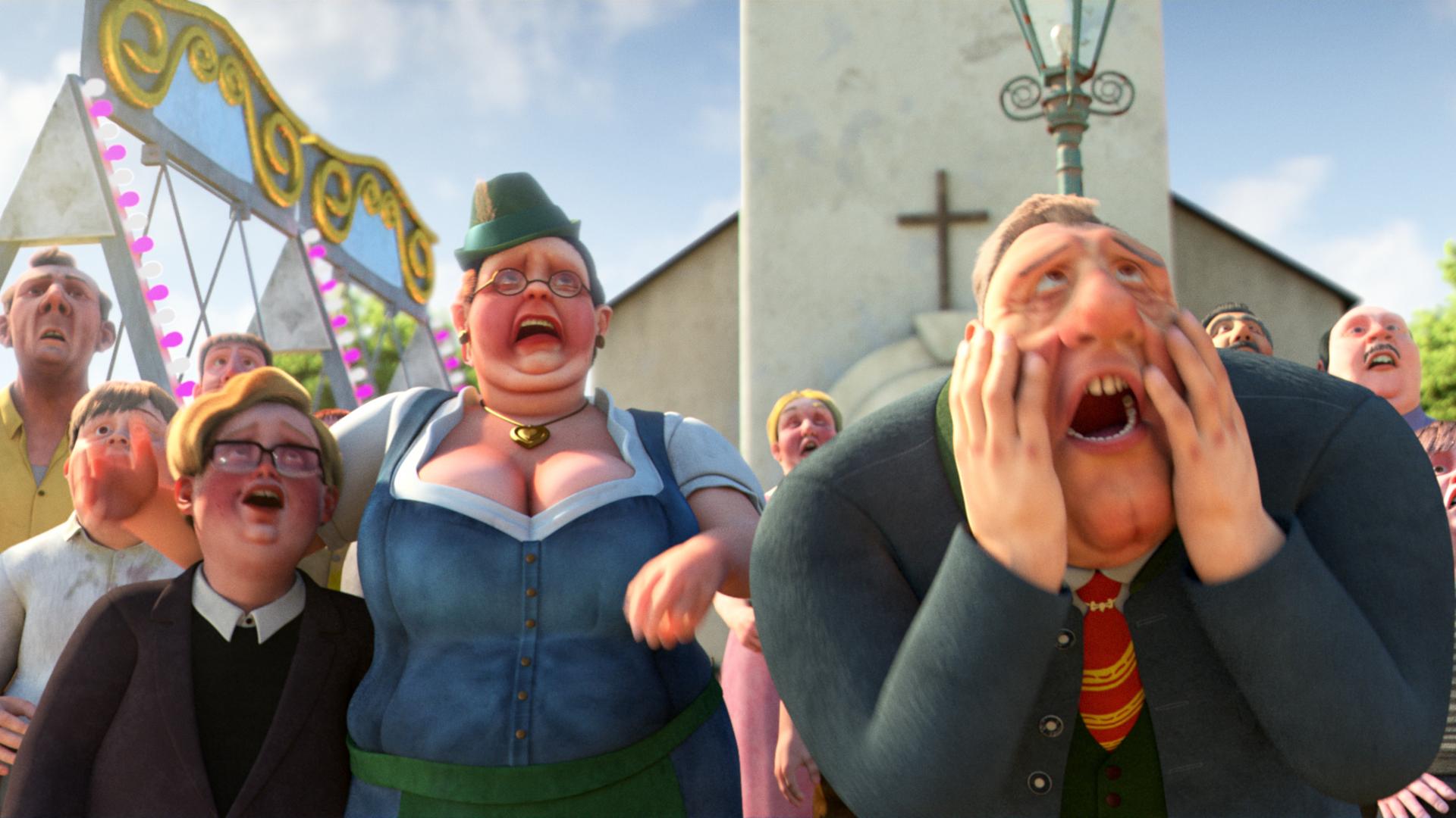 Szene aus dem Film "Willkommen in Siegheilkirchen". Szene aus dem Film "Willkommen in Siegheilkirchen".