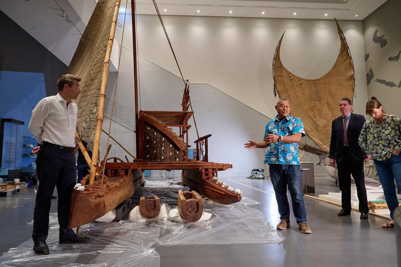 Boote aus der Südsee im Ethnologischen Museum Boote aus der Südsee im Ethnologischen Museum