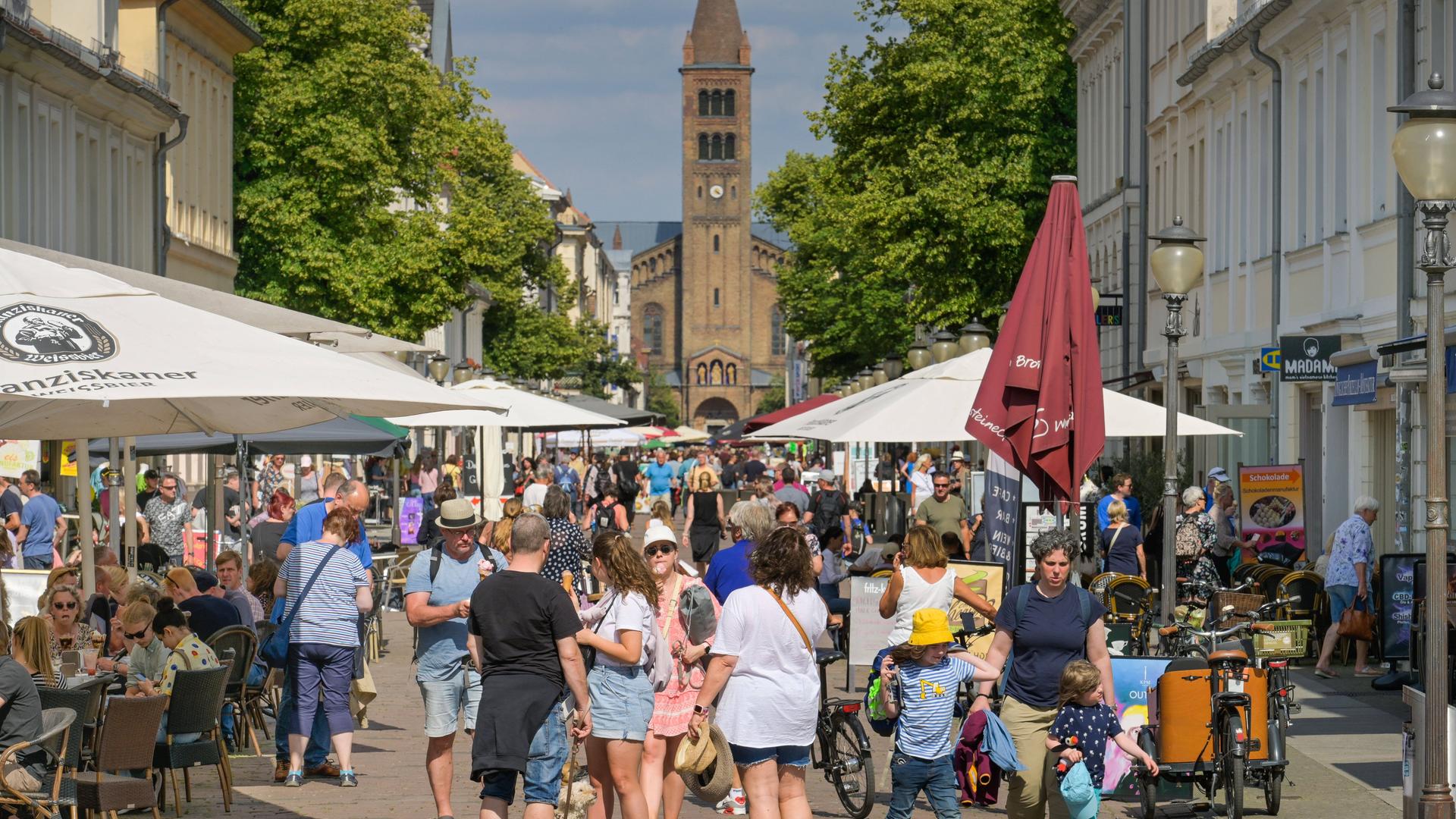 Fußgängerzone in Potsdam/Brandenburg