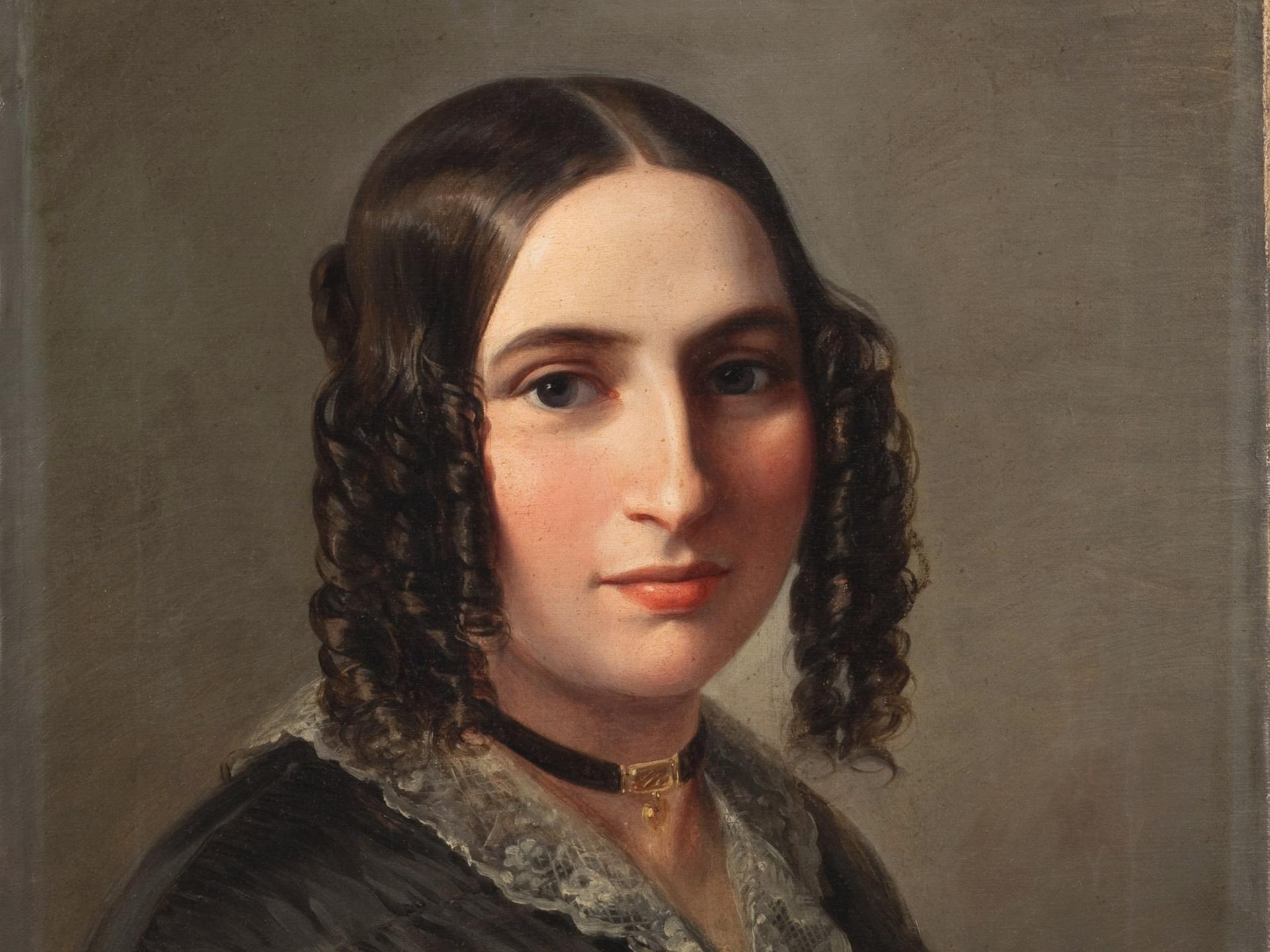 Gemälde der Komponistin Fanny Mendelssohn Hensel aus dem Jahre 1842. Aus der Kollektion des Jüdischen Museums, New York.