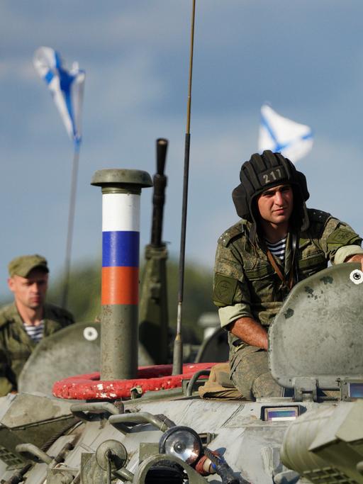 Russische Soldaten bei einer Militärübung in der Region Kaliningrad