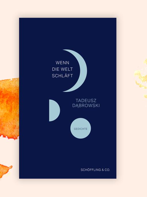 Vor blauem Hintergrund sind eine Sichel, ein Halbkreis und ein Kreis abgebildet. Darauf Autorenname und Buchtitel.