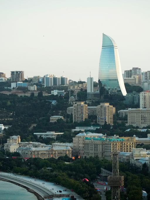 Ansicht Baku vom Meer aus