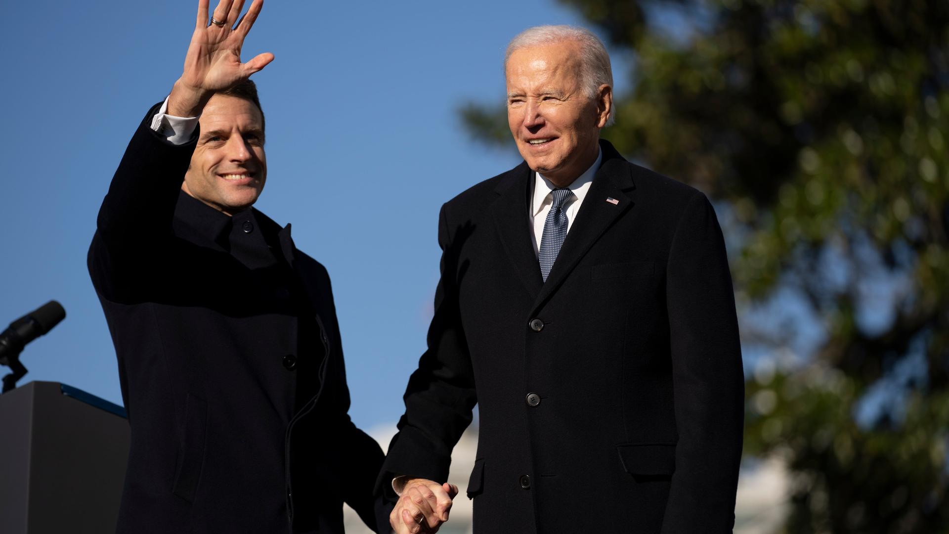 Ukraine-Krieg - Biden nach Treffen mit Macron: Grundsätzlich bin auch ich zu Gesprächen mit Putin bereit