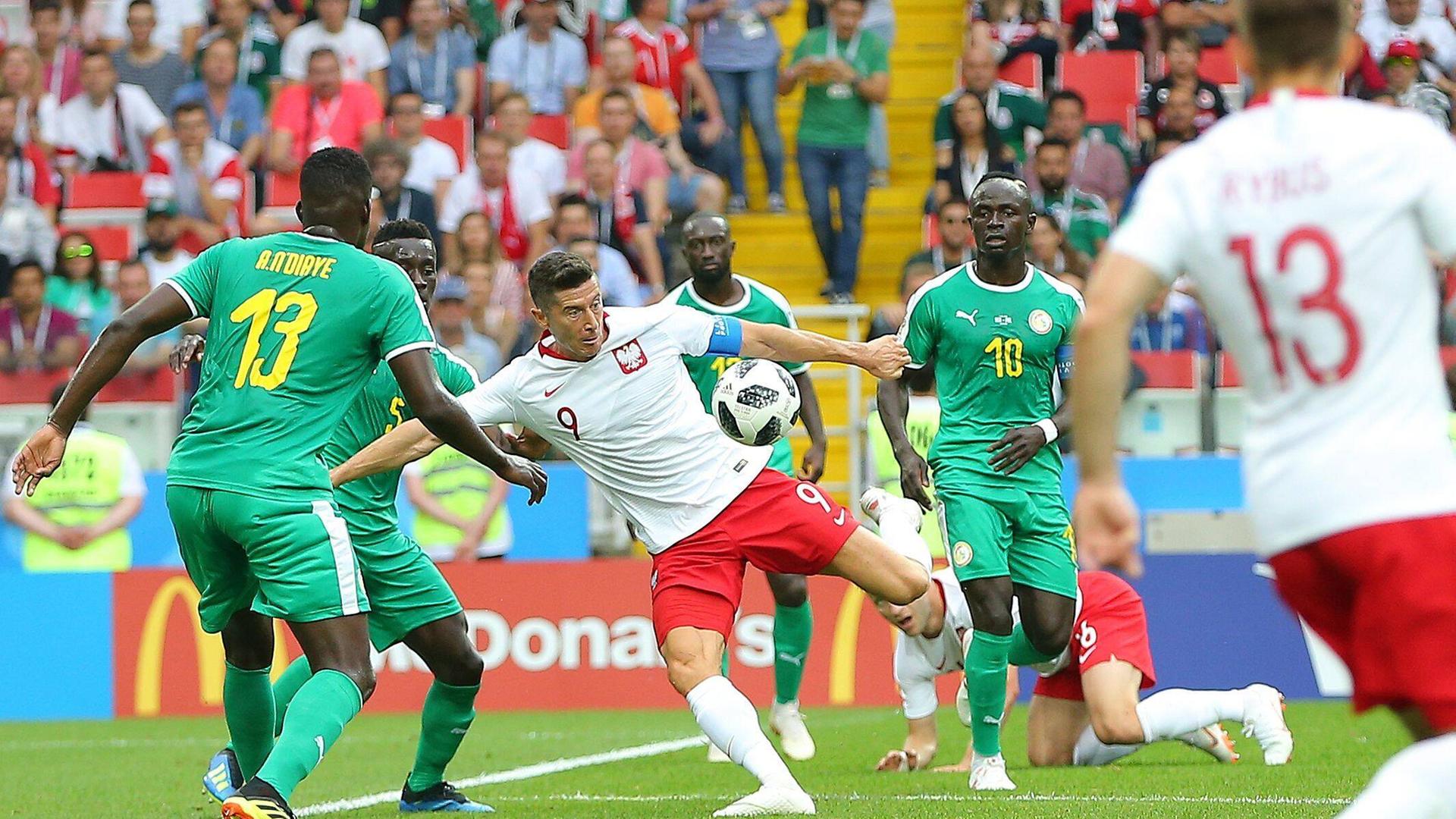 Mandatory Credit: Photo by Michael Zemanek/BPI/Shutterstock (9721622w) Robert Lewandowski of Poland shoots at goal Polan
Mandatory Credit: Photo by Michael Zemanek/BPI/Shutterstock 9721622w Robert Lewandowski of Poland shoots at goal Poland v Senegal, Group H, 2018 FIFA World Cup, WM, Weltmeisterschaft, Fussball football match, Spartak Stadium, Moscow, Russia - 19 Jun 2018 Poland v Senegal, Group H, 2018 FIFA World Cup football match, Spartak Stadium, Moscow, Russia - 19 Jun 2018 PUBLICATIONxINxGERxSUIxAUTXHUNxGRExMLTxCYPxROMxBULxUAExKSAxONLY Copyright: xMichaelxZemanek/BPI/Shutterstockx 9721622w Mandatory Credit: Photo by Michael Zemanek/BPI/Shutterstock (9721622w) Robert Lewandowski of Poland shoots at goal Polan
Mandatory Credit: Photo by Michael Zemanek/BPI/Shutterstock 9721622w Robert Lewandowski of Poland shoots at goal Poland v Senegal, Group H, 2018 FIFA World Cup, WM, Weltmeisterschaft, Fussball football match, Spartak Stadium, Moscow, Russia - 19 Jun 2018 Poland v Senegal, Group H, 2018 FIFA World Cup football match, Spartak Stadium, Moscow, Russia - 19 Jun 2018 PUBLICATIONxINxGERxSUIxAUTXHUNxGRExMLTxCYPxROMxBULxUAExKSAxONLY Copyright: xMichaelxZemanek/BPI/Shutterstockx 9721622w