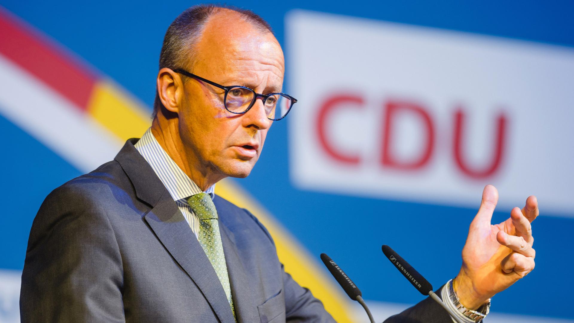 Vor Wahlen in Ostländern - CDU-Chef Merz betont Distanz zur AfD