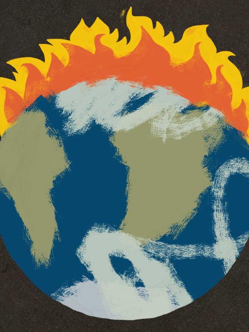 Symbolbild brennender Planet