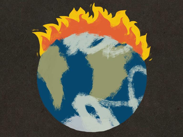 Symbolbild brennender Planet